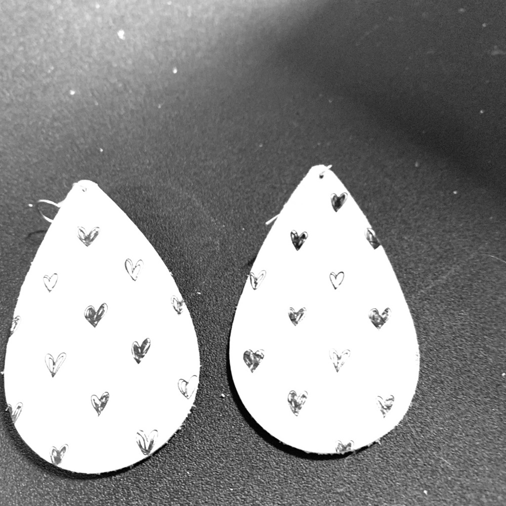 Large leather earrings